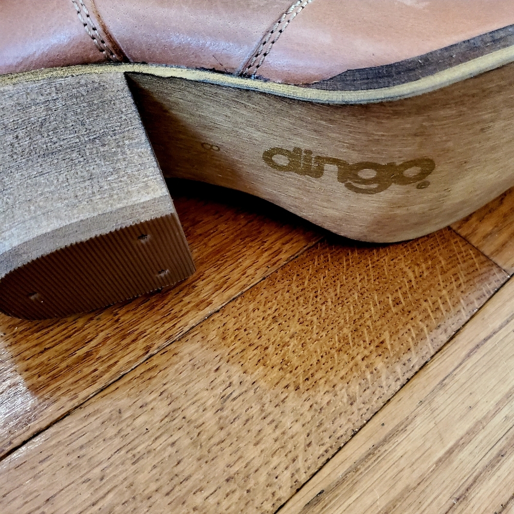 Leather Dingo Slouch Braided Strap Ankle Boots ☆ - Picture 5 of 13